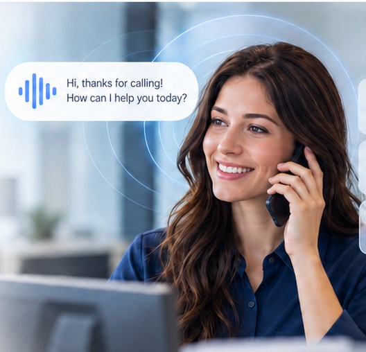 Illustration of a business professional speaking on the telephone